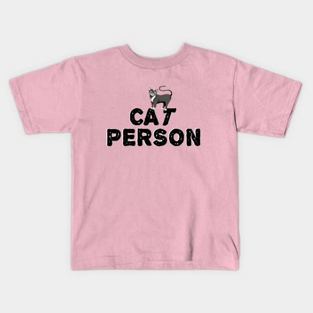 Cat person Kids T-Shirt by Kyradem